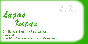 lajos kutas business card